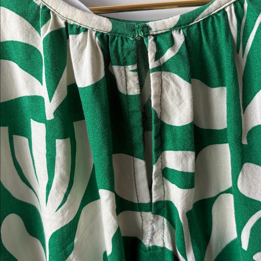 Compania Fantastica Floral Print Long Dress in Green Ivory Resort Church Size S - Picture 6 of 15